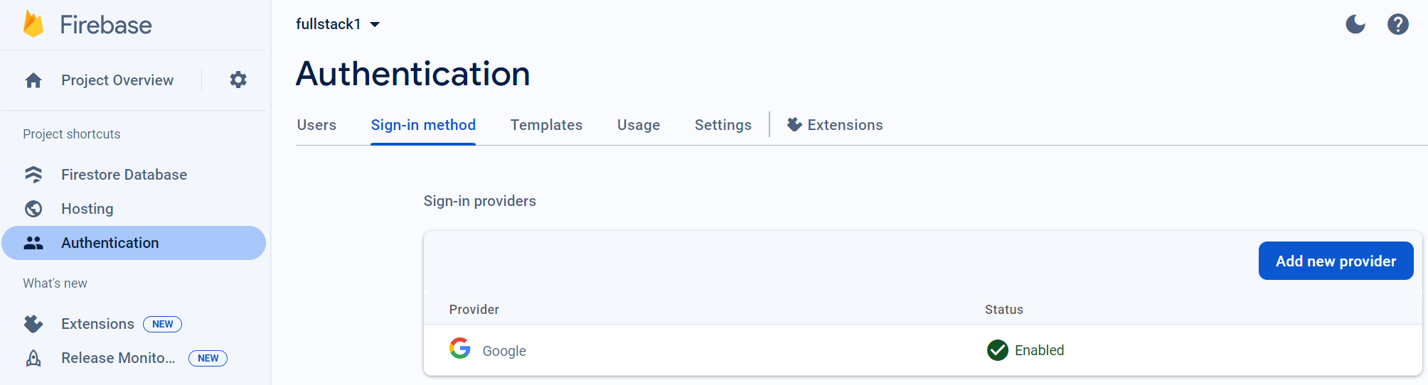 Screenshot google login created for your application
