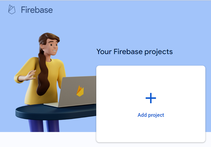 Screenshot of where to create project